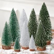 Decoração de Natal Mini Trees Hommtina, 9 unidades com 4 tamanhos (verde, prata) Decoração de Natal Mini Trees Hommtina, 9 unidades com 4 tamanhos (verde, prata)