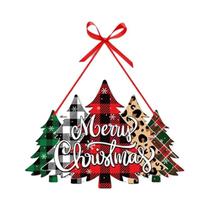 Decoração De Natal Para Porta Com Papai Noel, Boneco De Neve E Árvore De Natal Para Casa, Pendentes