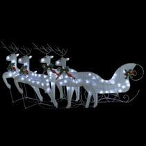 Decoração de Natal vidaXL Glowing Reindeer & Sleigh com 100 LED Decoração de Natal vidaXL Glowing Reindeer & Sleigh com 100 LED