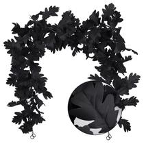 Decoração de outono de Halloween Garland RECUTMS Black Leaf 2 x 1,7 m Decoração de outono de Halloween Garland RECUTMS Black Leaf 2 x 1,7 m
