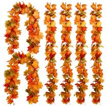 Decoração de outono Garland PARTY JOY, 6 peças, folha de ácer laranja de 1,7 m
