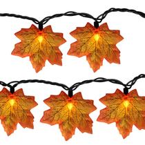 Decoração de outono LED Orange Maple Leaf String Lights 13,6 pés Decoração de outono LED Orange Maple Leaf String Lights 13,6 pés