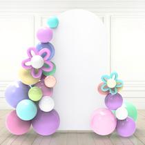 Decoração de pano de fundo de elastano branco Babenest com arco de casamento de 2,2 m Decoração de pano de fundo de elastano branco Babenest com arco de casamento de 2,2 m