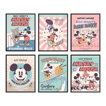 Decoração de parede: BigWig Prints, Mickey Mouse Art Disney, conjunto de 6