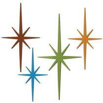 Decoração de parede Blulu Cast Iron Starburst Mid Century Modern x4