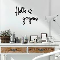 Decoração de parede Blulu Hello Gorgeous 3D Wooden Sign (preto) Decoração de parede Blulu Hello Gorgeous 3D Wooden Sign (preto)