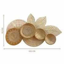 Decoração de Parede Cestaria Indígena Awei Amarelo