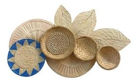 Decoração de Parede Cestaria Indígena Awei Azul Decoração de Parede Cestaria Indígena Awei Azul