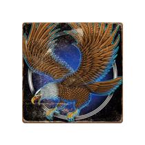 Decoração de parede com pintura em ferro Vintage American Eagle 30x30cm Decoração de parede com pintura em ferro Vintage American Eagle 30x30cm