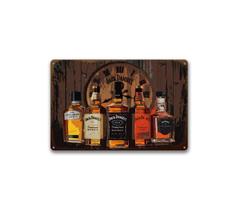 Decoração de parede com placa de metal Jack Daniel's Whisky 20x30cm Iron Decoração de parede com placa de metal Jack Daniel's Whisky 20x30cm Iron