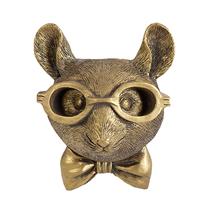 Decoração de parede de animais GUASDIE Faux Deer Head Mount Resin Rat Decoração de parede de animais GUASDIE Faux Deer Head Mount Resin Rat