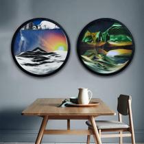 Decoração de parede de areia movediça YAOLAN Dynamic Sand Picture x2