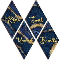 Decoração de parede de banheiro Ferraycle Marble Style 4 peças (17x30cm)