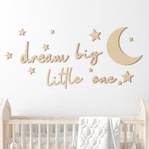 Decoração de parede de berçário Briwooody Moon Stars 56x15cm de madeira Decoração de parede de berçário Briwooody Moon Stars 56x15cm de madeira