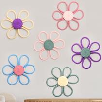 Decoração de parede de berçário Peryiter Boho, conjunto de 6 flores de margarida de 25 cm