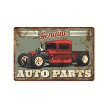 Decoração de parede de estanho metálico, pintura em ferro, peças automotivas genuínas, 8 x 12 polegadas