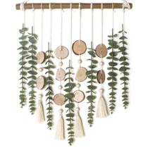 Decoração de parede de eucalipto artificial GIAUMA com bastão de 42-42,5 cm
