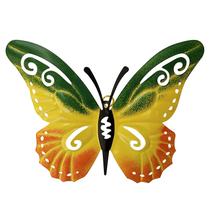 Decoração de parede de metal Esculturas decorativas com folhas verdes para pátio de parede de jardim Decoração de parede de metal Esculturas decorativas com folhas verdes para pátio de parede de jardim