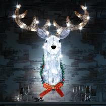Decoração de parede de Natal Hourleey Reindeer Head 32in