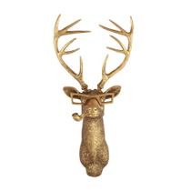 Decoração de parede Deer Antlers WBTY Artificial Deer Head Resin