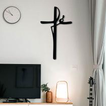 Decoração De Parede Em Mdf 6mm Fé Em Forma De Cruz