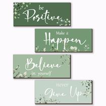 Decoração de parede FENCORDAR Green Office Motivational Wood 10x4