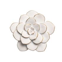 Decoração de parede Guichifun Flower 3D Resin Succulent White Decoração de parede Guichifun Flower 3D Resin Succulent White