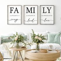 Decoração de parede Heiple Family 28x36cm Placa de madeira Farmhouse Grey