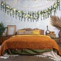 Decoração de parede Juexica Fall Artificial Eucalyptus com LED Decoração de parede Juexica Fall Artificial Eucalyptus com LED