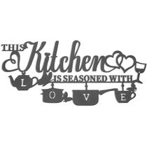 Decoração de parede Khay-Rovies Metal Kitchen Esta cozinha é temperada Decoração de parede Khay-Rovies Metal Kitchen Esta cozinha é temperada