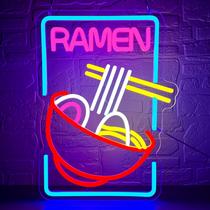 Decoração de parede LED Ramen Neon Sign Fuzuneli 40x29 cm