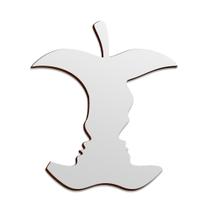 Decoração de Parede Maçã do Amor em MDF 3mm Silhueta Casal Decoração de Parede Maçã do Amor em MDF 3mm Silhueta Casal