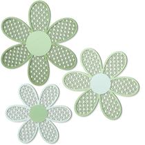 Decoração de parede Maitys Boho Daisy Rattan Flower, conjunto de 3 Decoração de parede Maitys Boho Daisy Rattan Flower, conjunto de 3