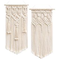 Decoração de parede Mkono Macrame Woven Boho Chic Geometric