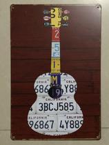 Decoração de parede: motocicleta vintage e beija-flor, metal, ferro