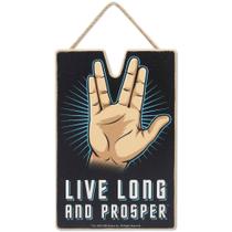 Decoração de parede Open Road Brands Star Trek Vulcan Salute Wood Decoração de parede Open Road Brands Star Trek Vulcan Salute Wood