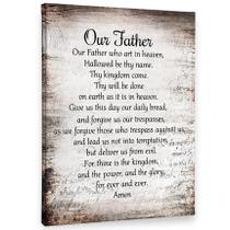 Decoração de parede PHAMTE Our Father Prayer Christian 28x36cm Decoração de parede PHAMTE Our Father Prayer Christian 28x36cm