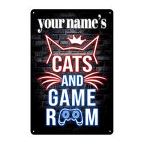 Decoração de parede, pintura em ferro, gatos personalizados e sala de jogos Decoração de parede, pintura em ferro, gatos personalizados e sala de jogos