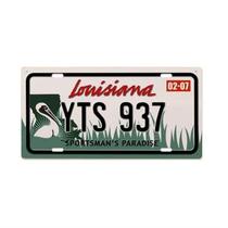 Decoração de parede, placa de licença da Louisiana, pintura em ferro, 15,5 x 30,7 cm Decoração de parede, placa de licença da Louisiana, pintura em ferro, 15,5 x 30,7 cm