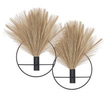 Decoração de parede Pretty Jolly Boho com grama artificial dos pampas, pacote com 2 Decoração de parede Pretty Jolly Boho com grama artificial dos pampas, pacote com 2