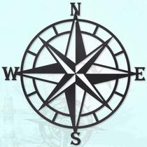 Decoração de parede Resama Nautical Compass Black Metal 17cm
