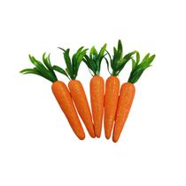 Decoração de Páscoa 5 Cenouras de Isopor c/ glitter para Enfeitar