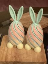 Decoração De Páscoa Coelho De Páscoa Espiral Articulado 3d