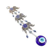 Decoração de pingente de parede Evil Eye Elephant Blue Turki