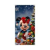 Decoração De Porta De Natal Mickey Minnie Mouse Com Boneco De Neve, Banner De Fundo Para Festa De