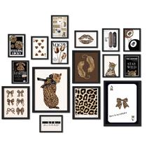 Decoração de quarto ANERZA Stockholm Style Cheetah Print 16 unidades