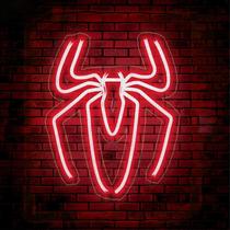 Decoração de quarto de anime Neon Sign Spider LED alimentado por USB vermelho Decoração de quarto de anime Neon Sign Spider LED alimentado por USB vermelho