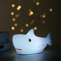 Decoração de quarto de praia para berçário de silicone Night Light TriPro Shark