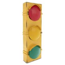 Decoração de Semáforo Iluminado para Parede - 23,5 Polegadas - Luzes Piscantes Vermelha, Amarela e Verde Decoração de Semáforo Iluminado para Parede - 23,5 Polegadas - Luzes Piscantes Vermelha, Amarela e Verde