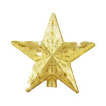 Decoração De Topo De Árvore De Natal Com Projetor De Estrela Floco De Neve LED Rotativo 3D